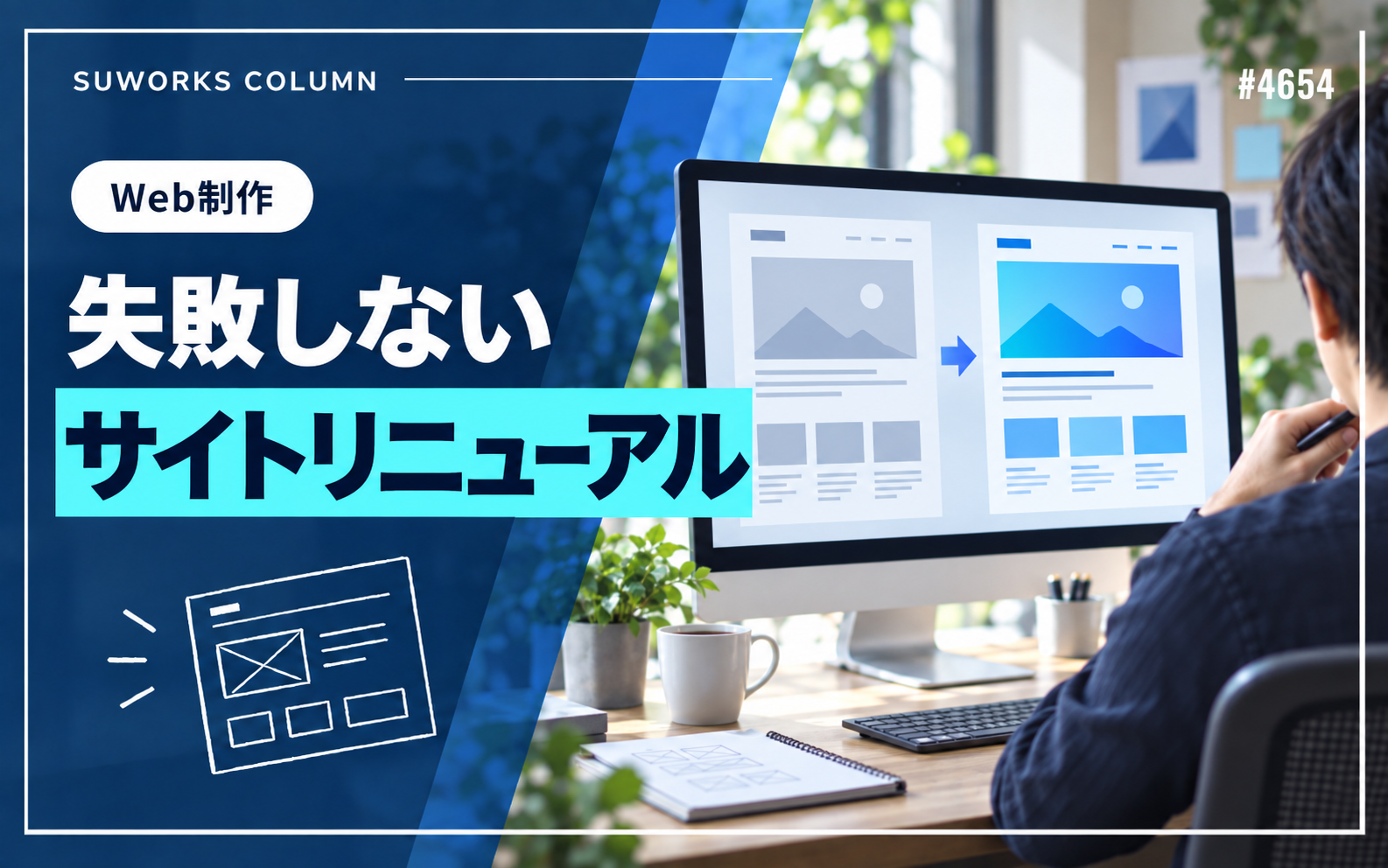 ホームページをリニューアルする前に確認すること|URLと検索評価の引き継ぎ | 4654 website renewal featured ホームページをリニューアルする前に確認すること